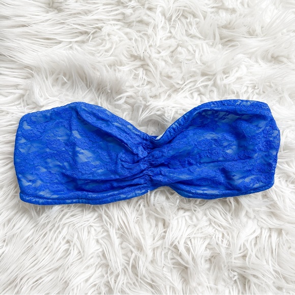 🎉HP🎉 Victoria's Secret PINK | Blue Lace Bandeau - Picture 3 of 5